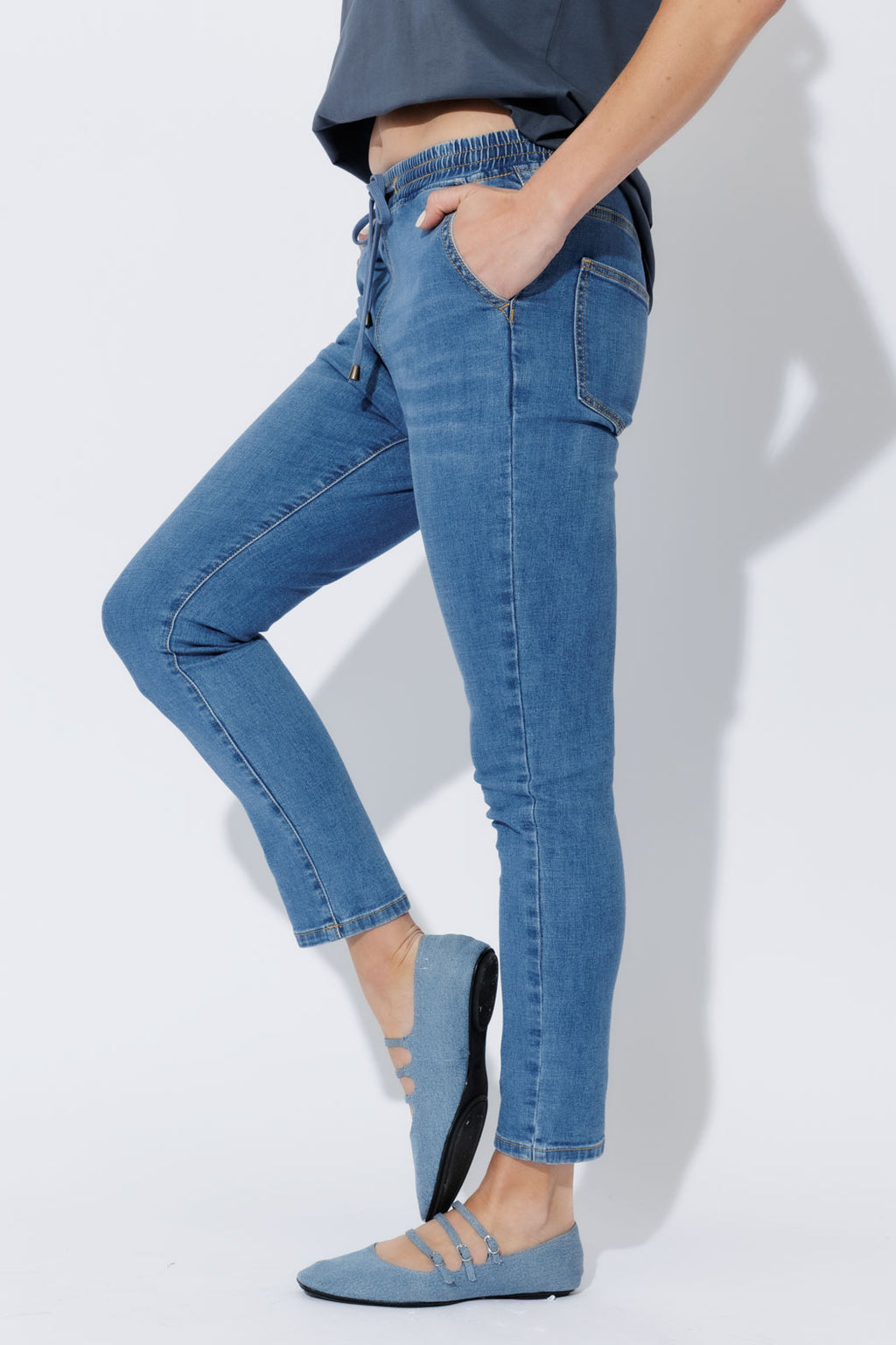 Denim Pull On Jogger Jean