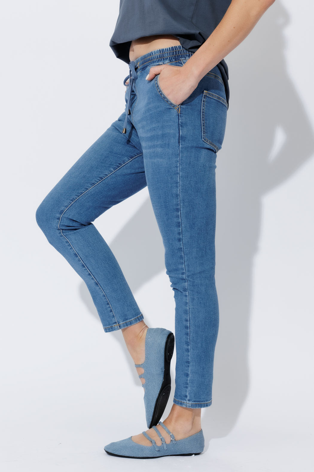 Denim Pull On Jogger Jean