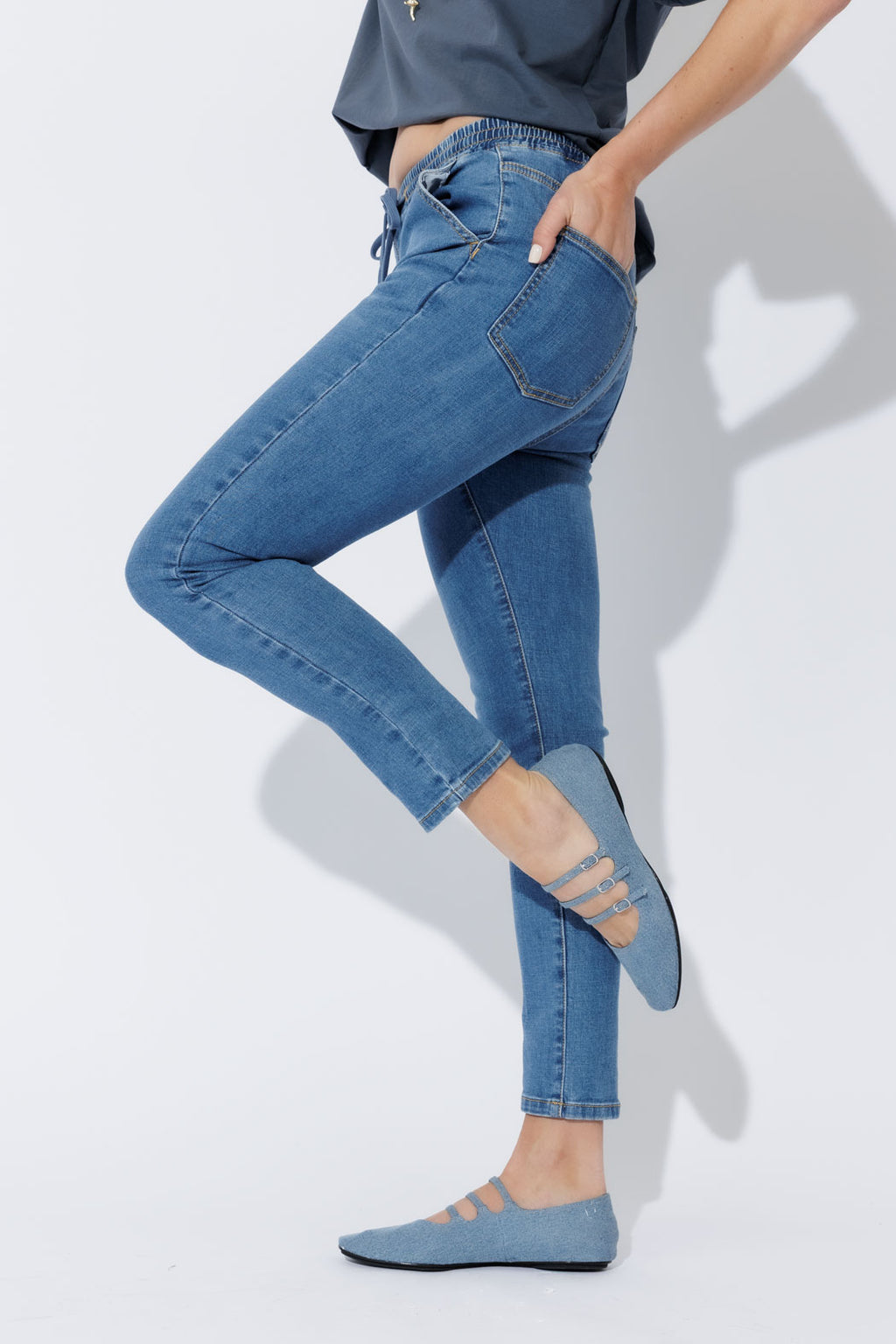 Denim Pull On Jogger Jean