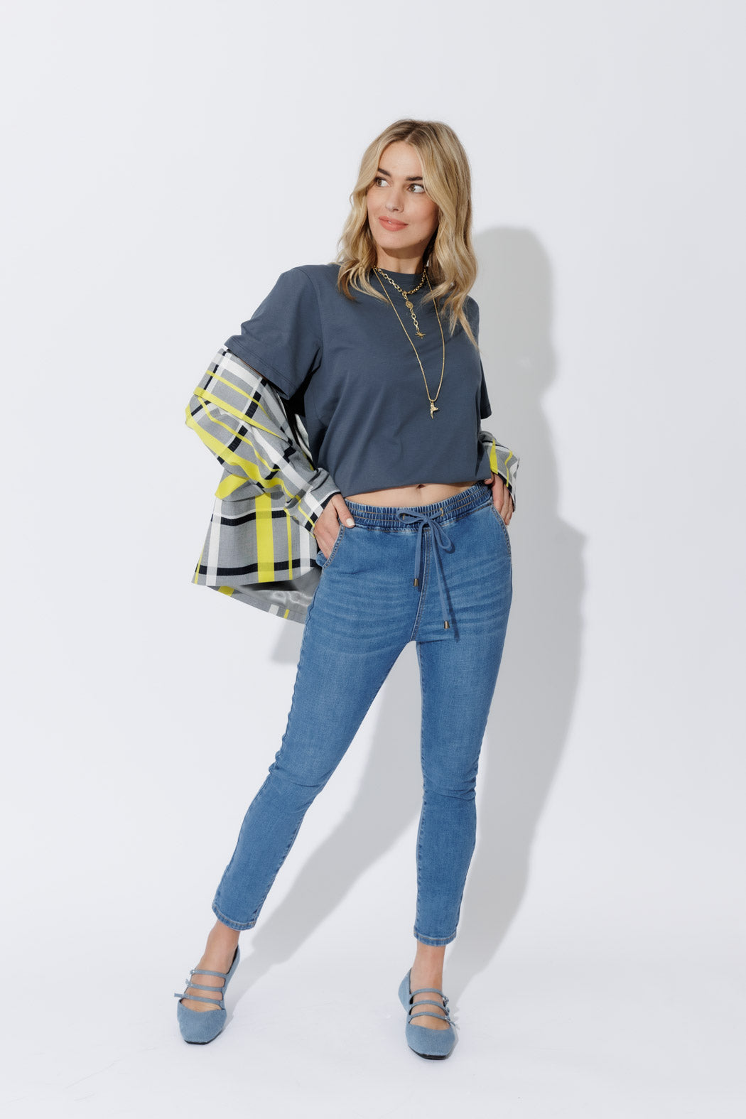 Navy Oversized Crew T-Shirt