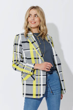 Neon Check Boyfriend Blazer