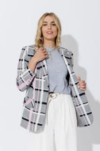 Pink Check Boyfriend Blazer