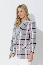 Pink Check Boyfriend Blazer