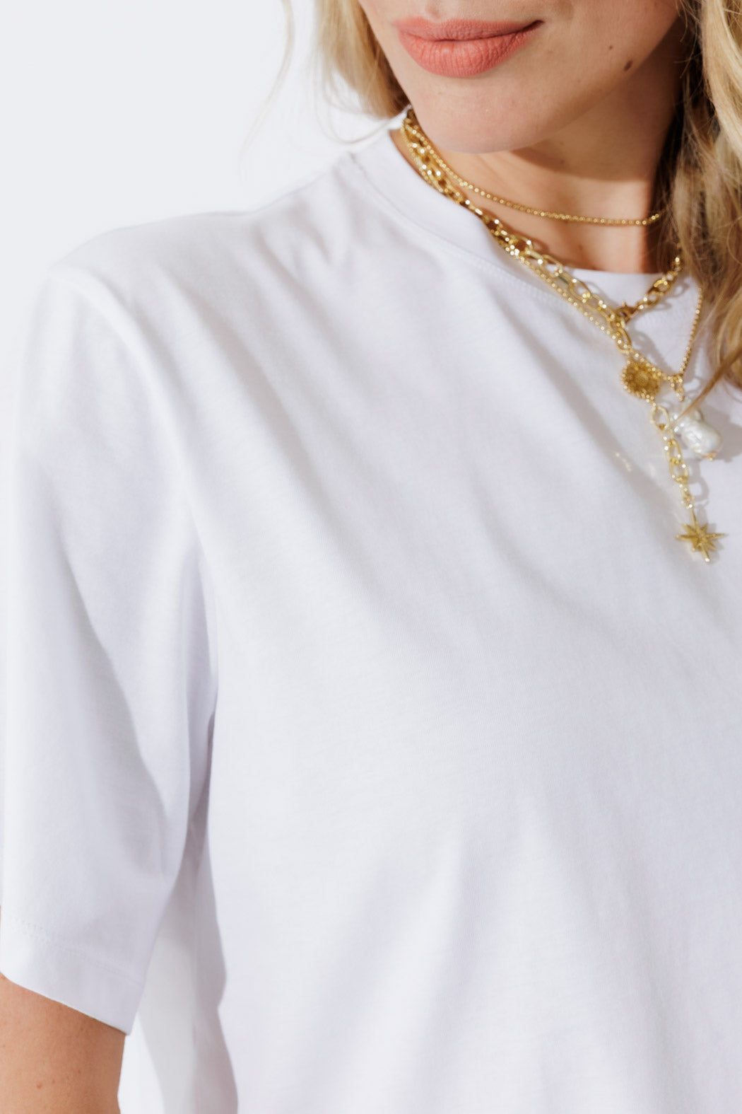 White Oversized Crew T-Shirt