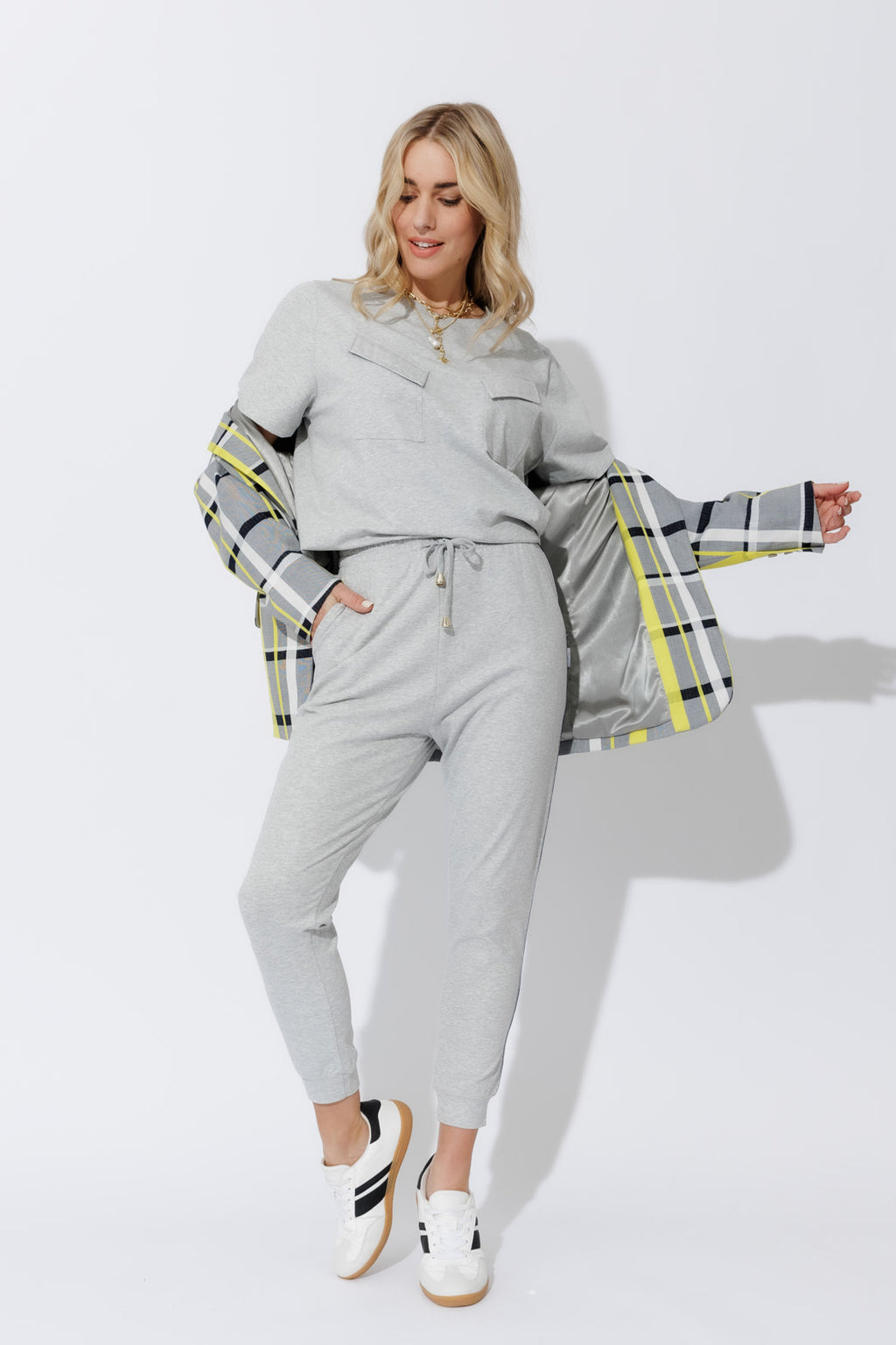 Grey Marle Washed Cotton Pocket T-Shirt