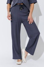 Navy Herringbone Stripe Pant