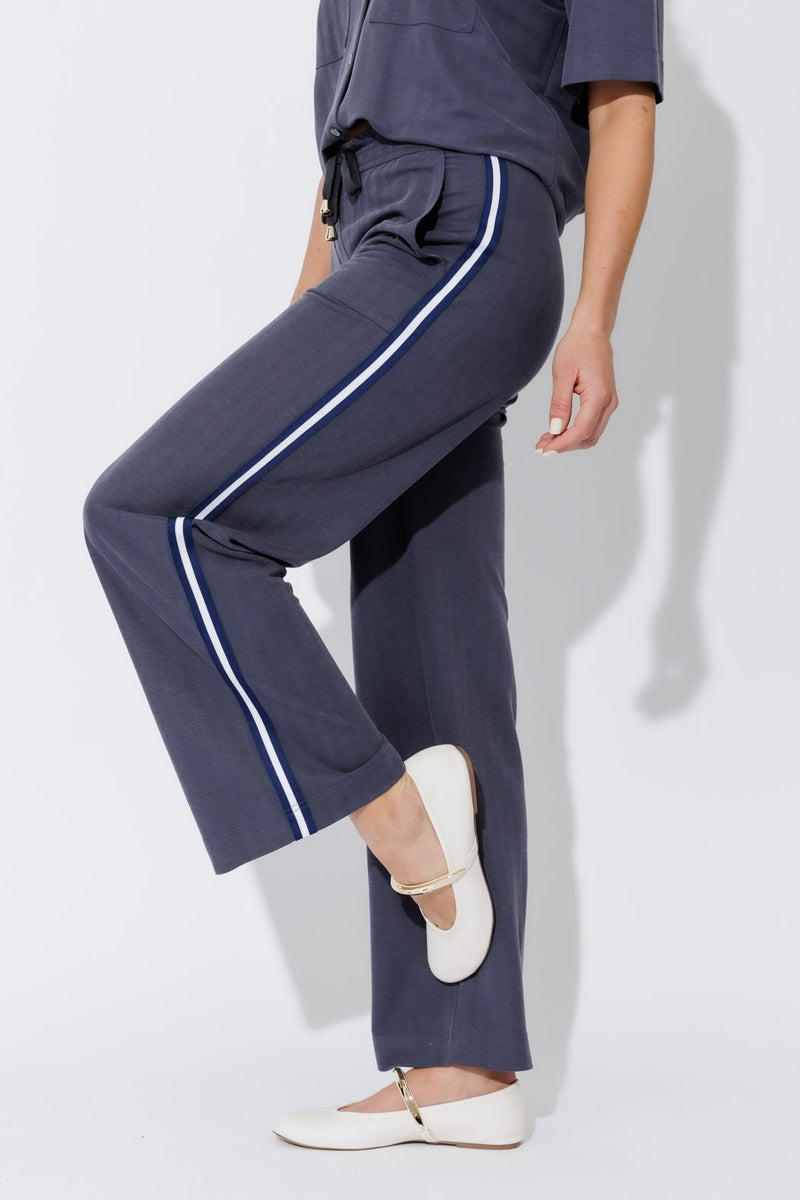 Navy Herringbone Stripe Pant