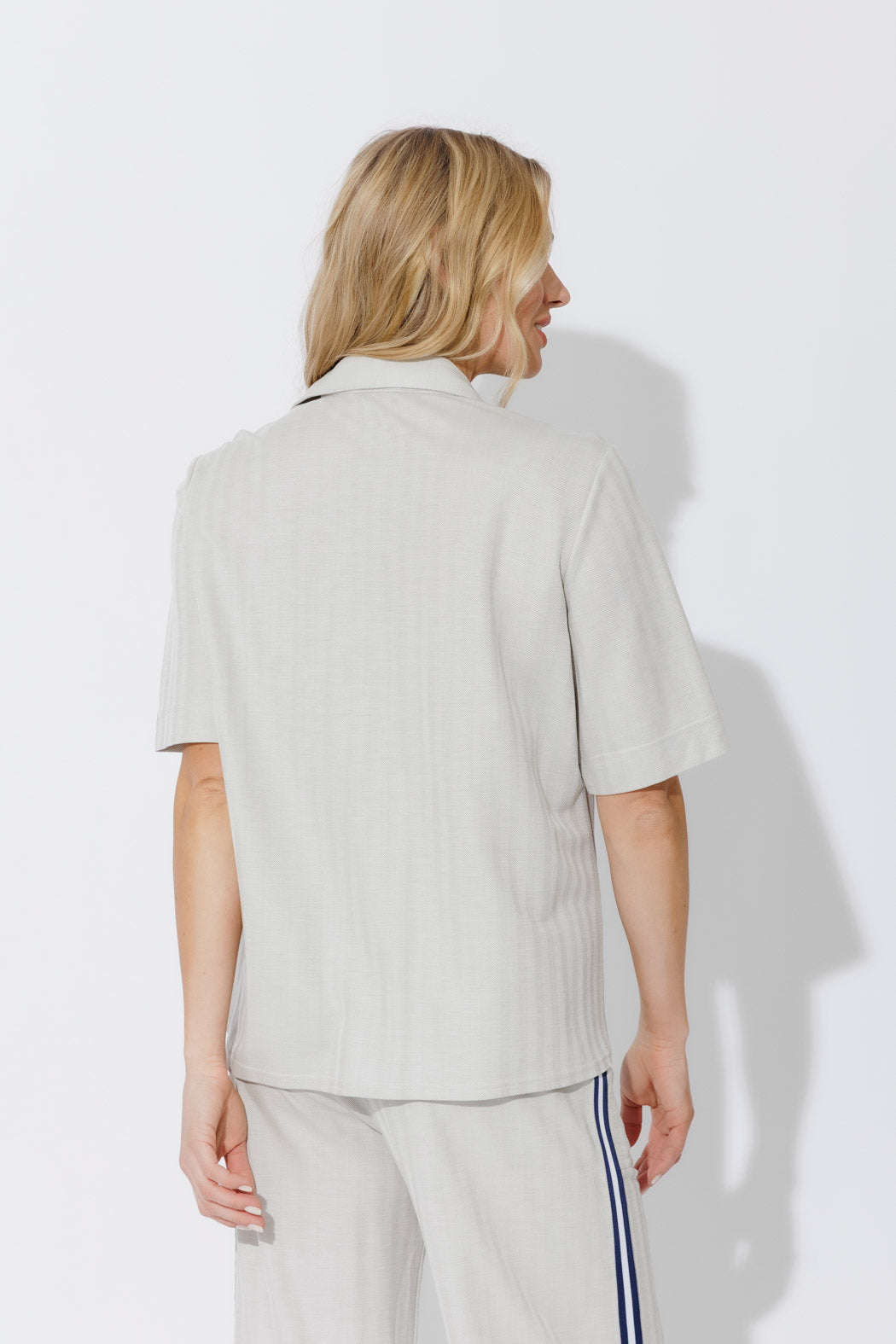 Stone Herringbone Pocket Shirt