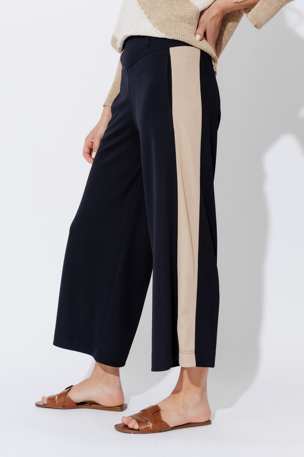 Navy Panelled Jet Culotte