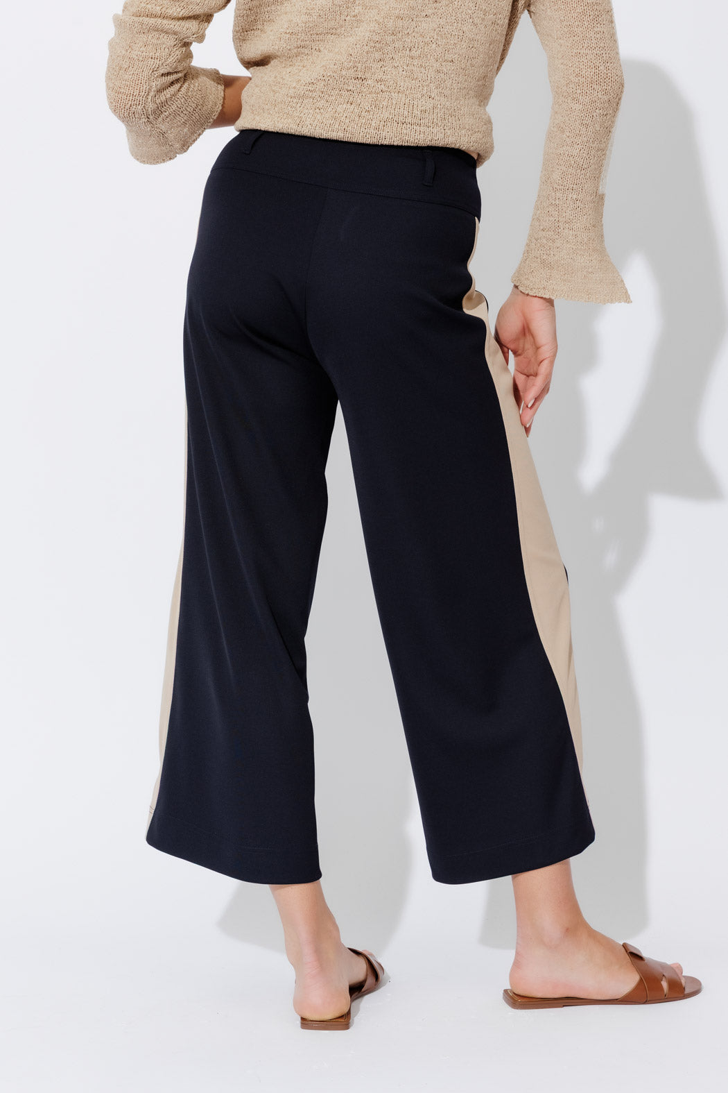 Navy Panelled Jet Culotte