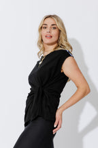 Black Cotton Harlow Top