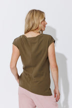 Khaki Cotton Harlow Top