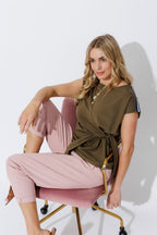 Khaki Cotton Harlow Top