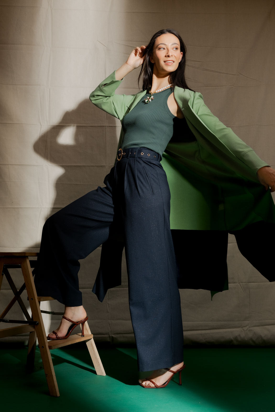 Navy Cleo Pant