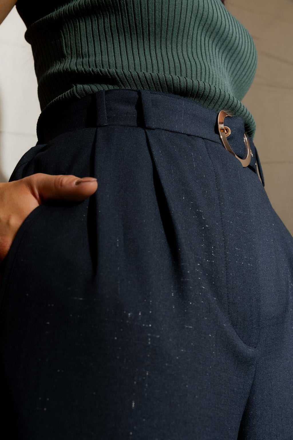 Navy Cleo Pant