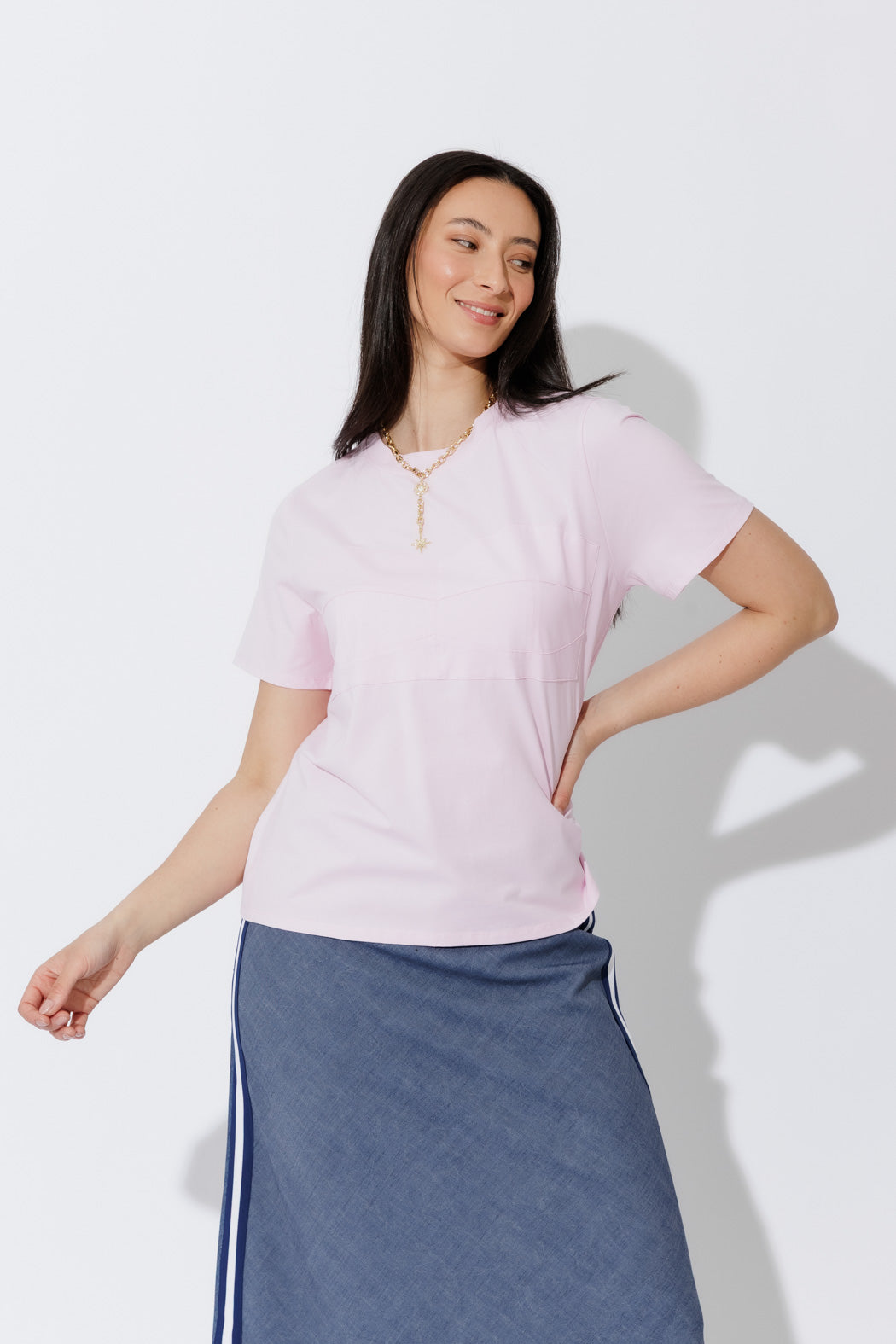 Pink Bustier T-Shirt