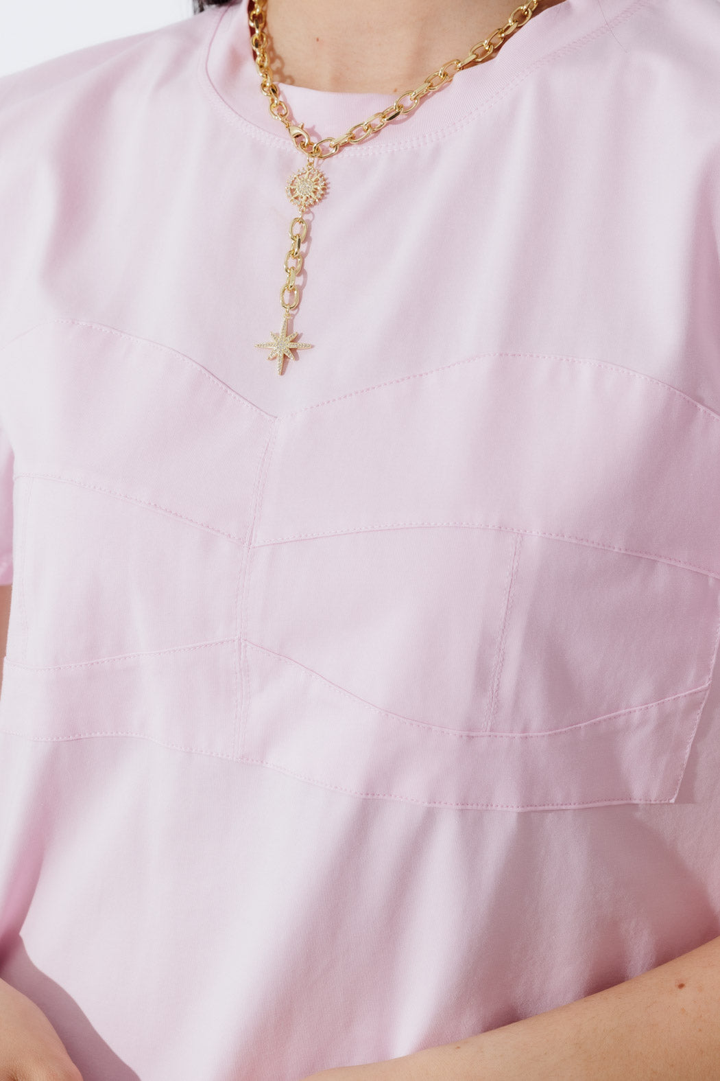 Pink Bustier T-Shirt