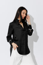 Black Trimmed Blogger Shirt