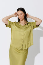 Chartreuse Silky Shirt