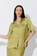 Chartreuse Silky Shirt