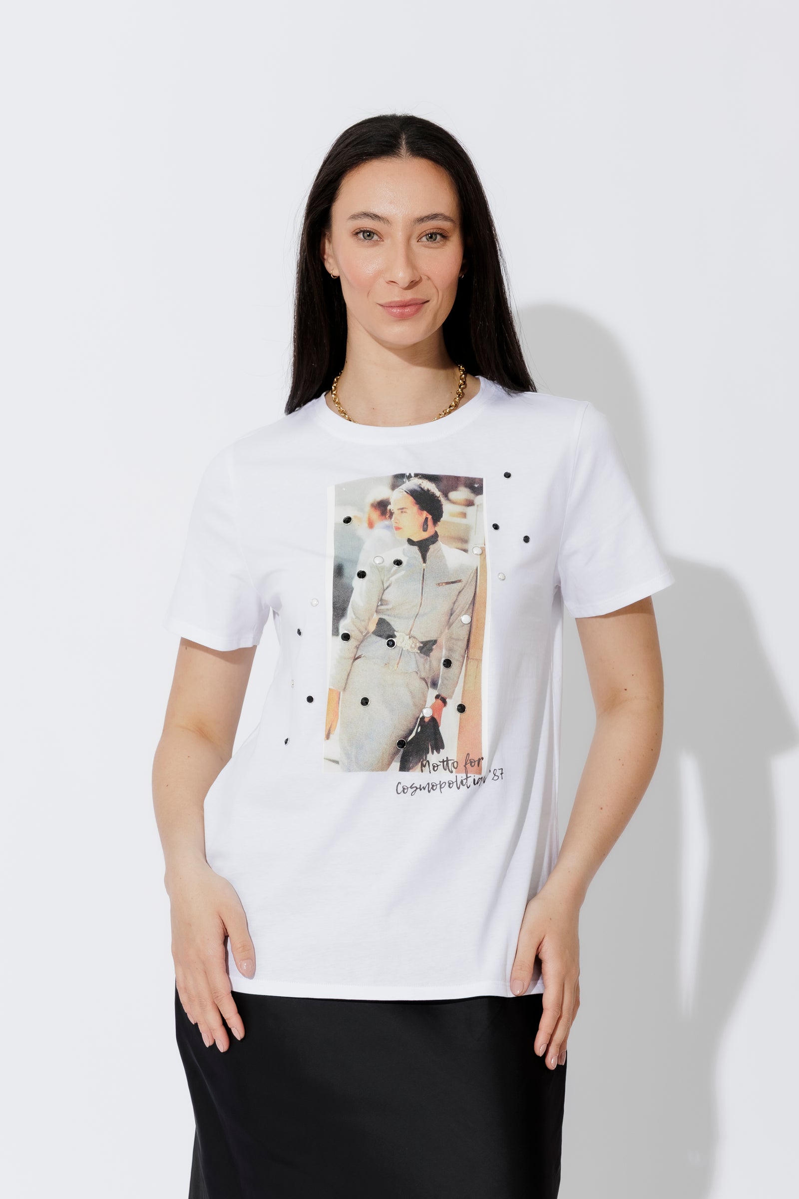 White Cosmo Magazine T-Shirt