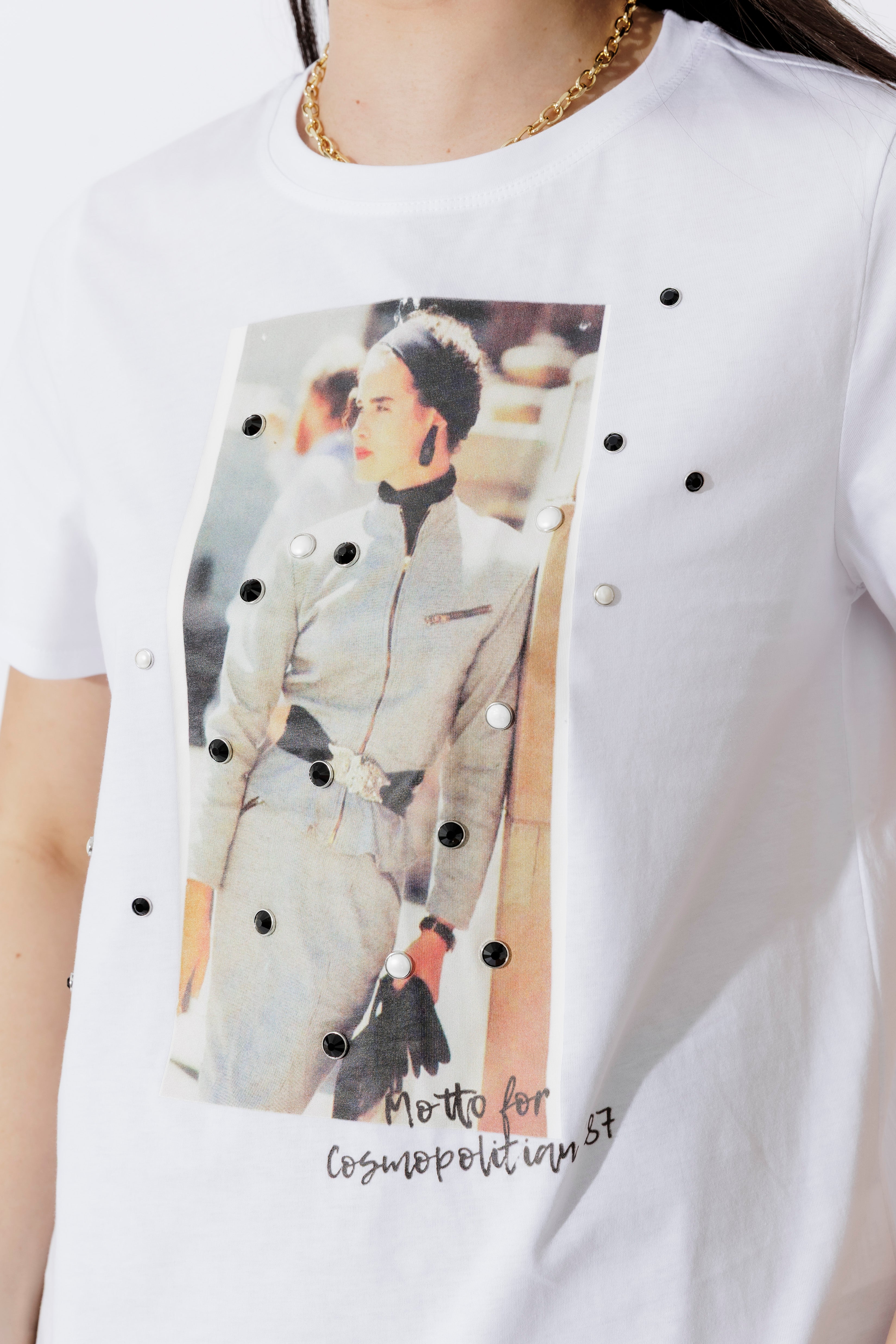 White Cosmo Magazine T-Shirt
