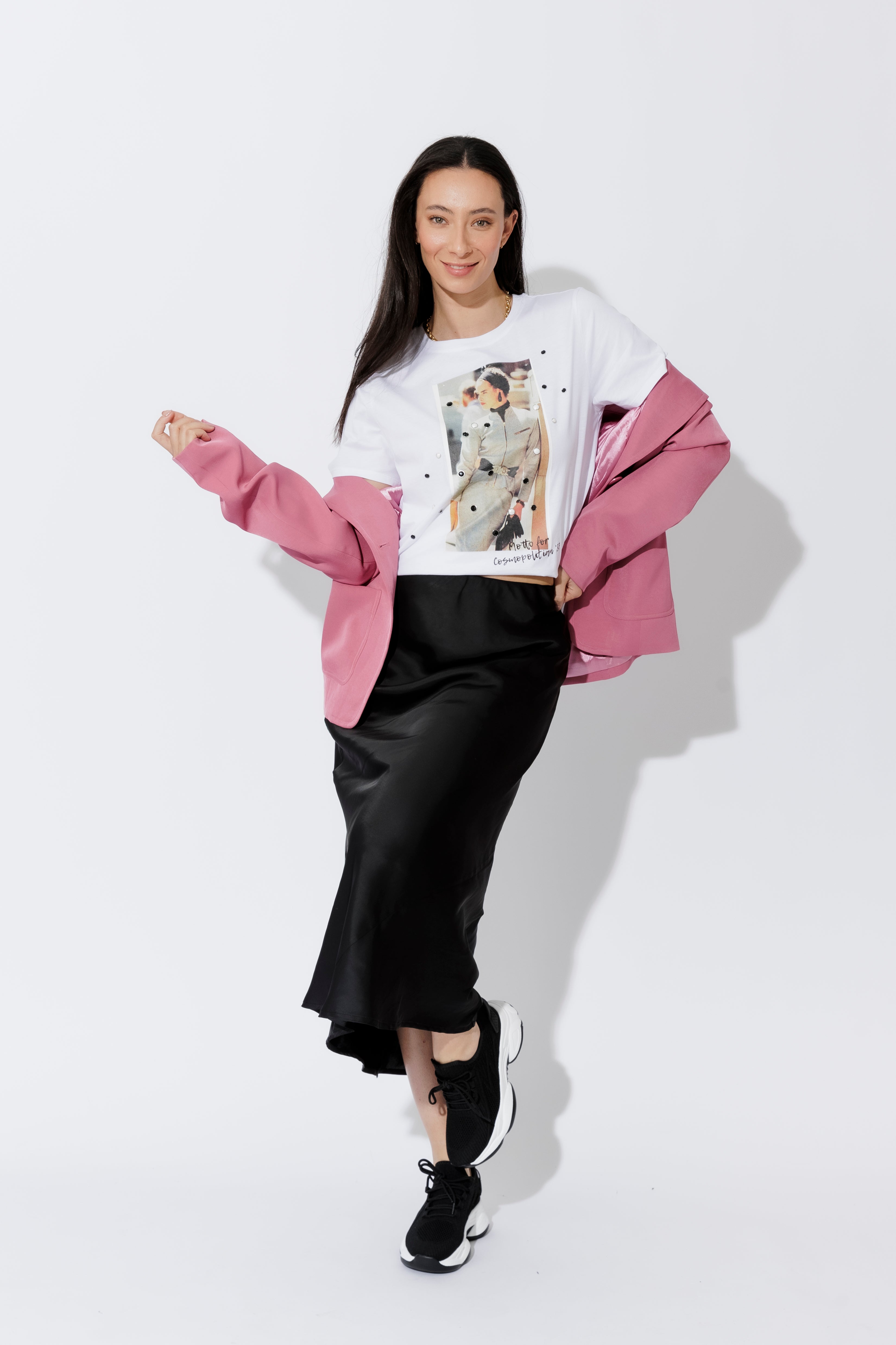 White Cosmo Magazine T-Shirt