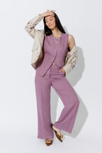 Berry Lyocell Pintuck Pant