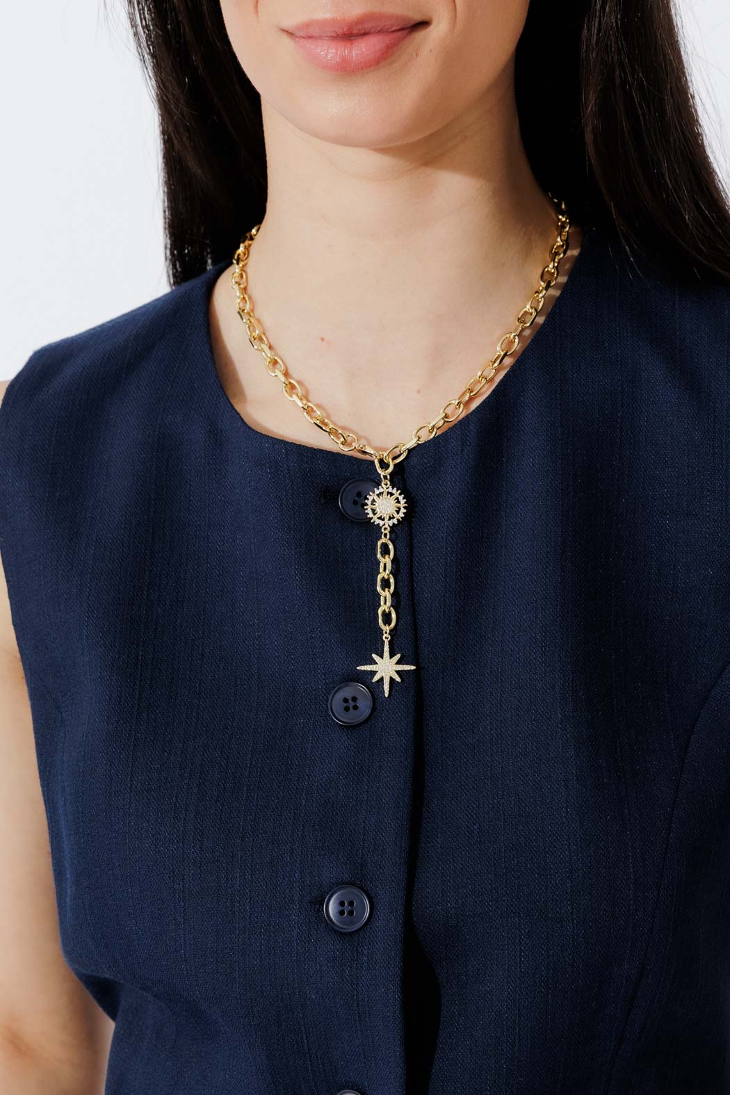 Navy Lyocell Vest