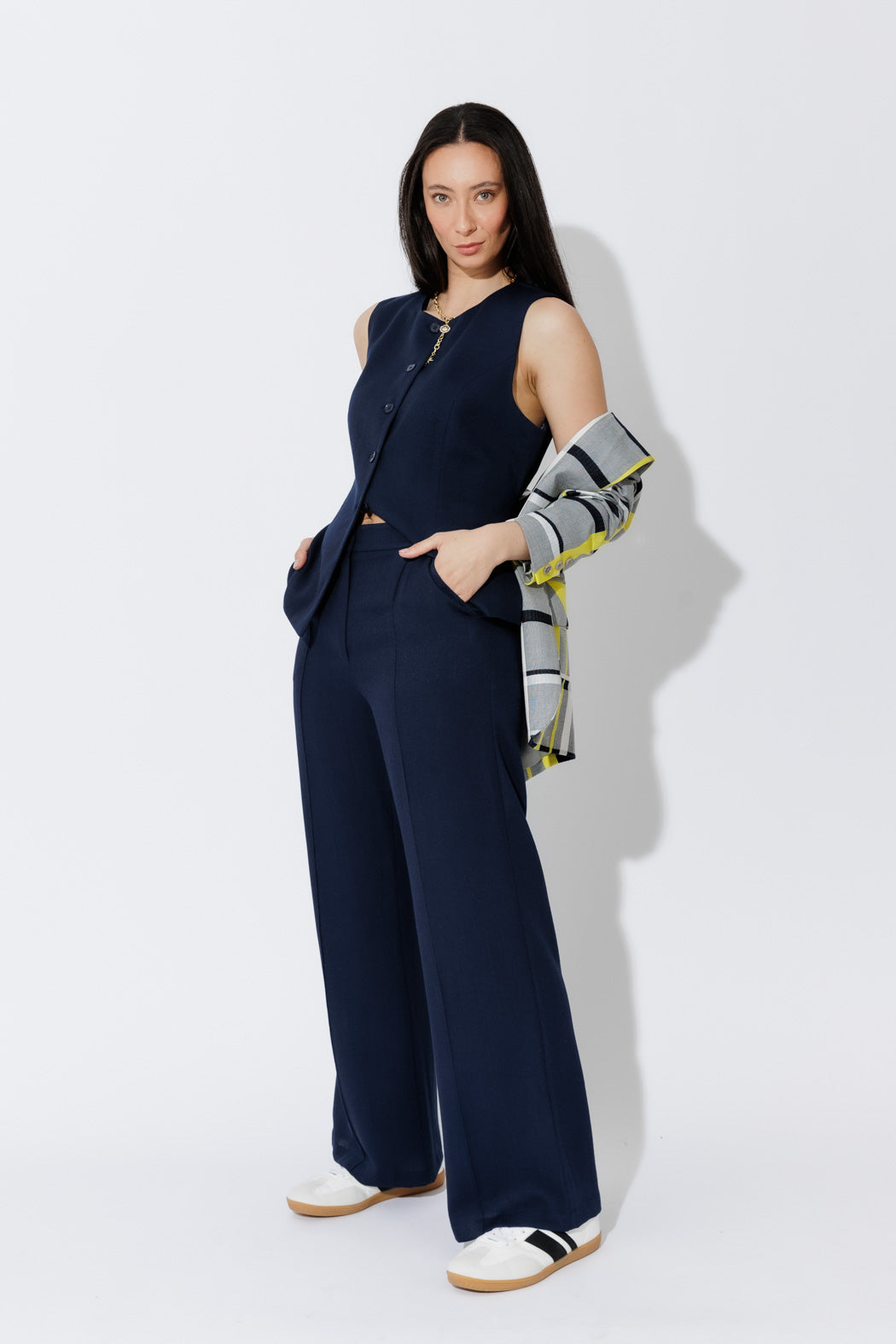 Navy Lyocell Vest