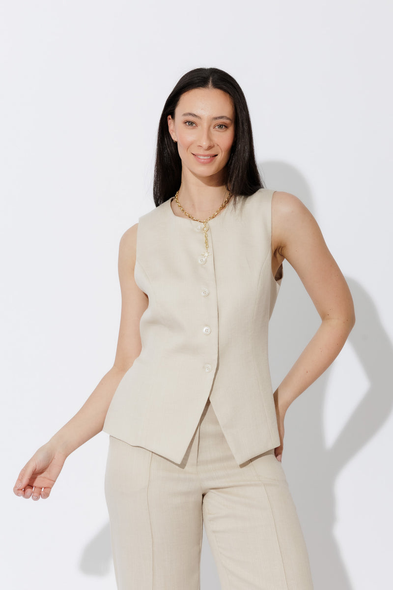 Oatmeal Lyocell Vest