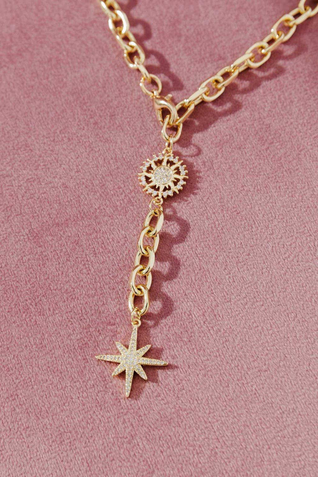 Gold Diamonte Star Necklace