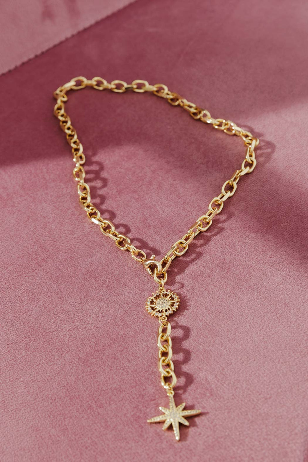 Gold Diamonte Star Necklace
