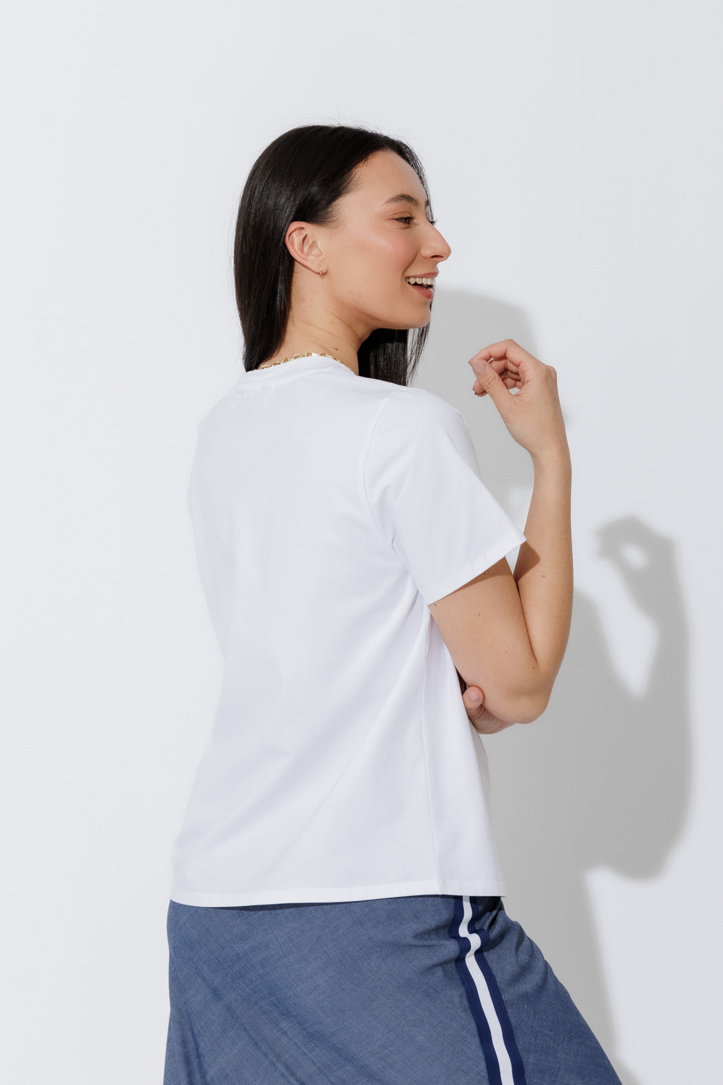 White Bustier T-Shirt