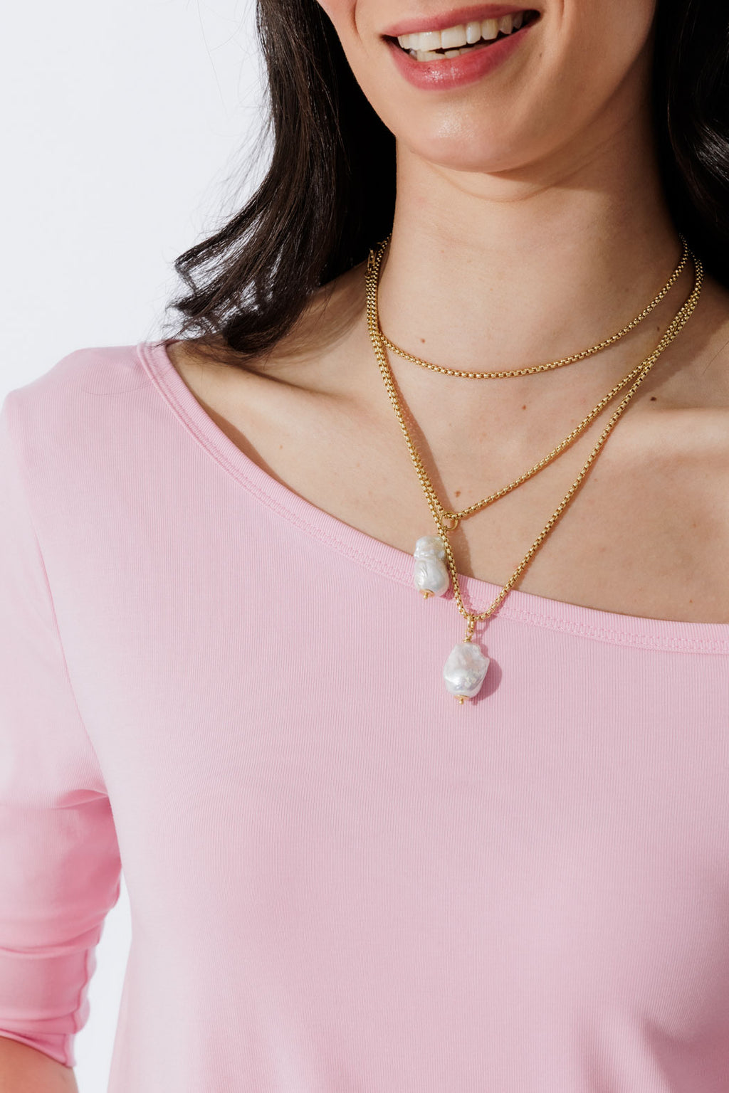 Pink Tencel One Shoulder Top