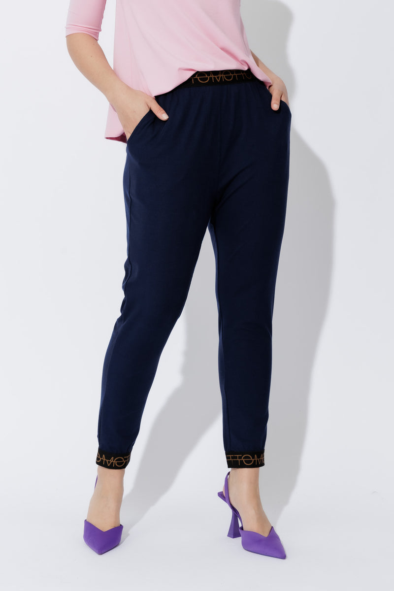 Navy Tencel Weekend Pant