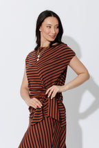 Tan/Navy Stripe Harlow Top