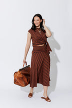 Tan/Navy Stripe Harlow Top