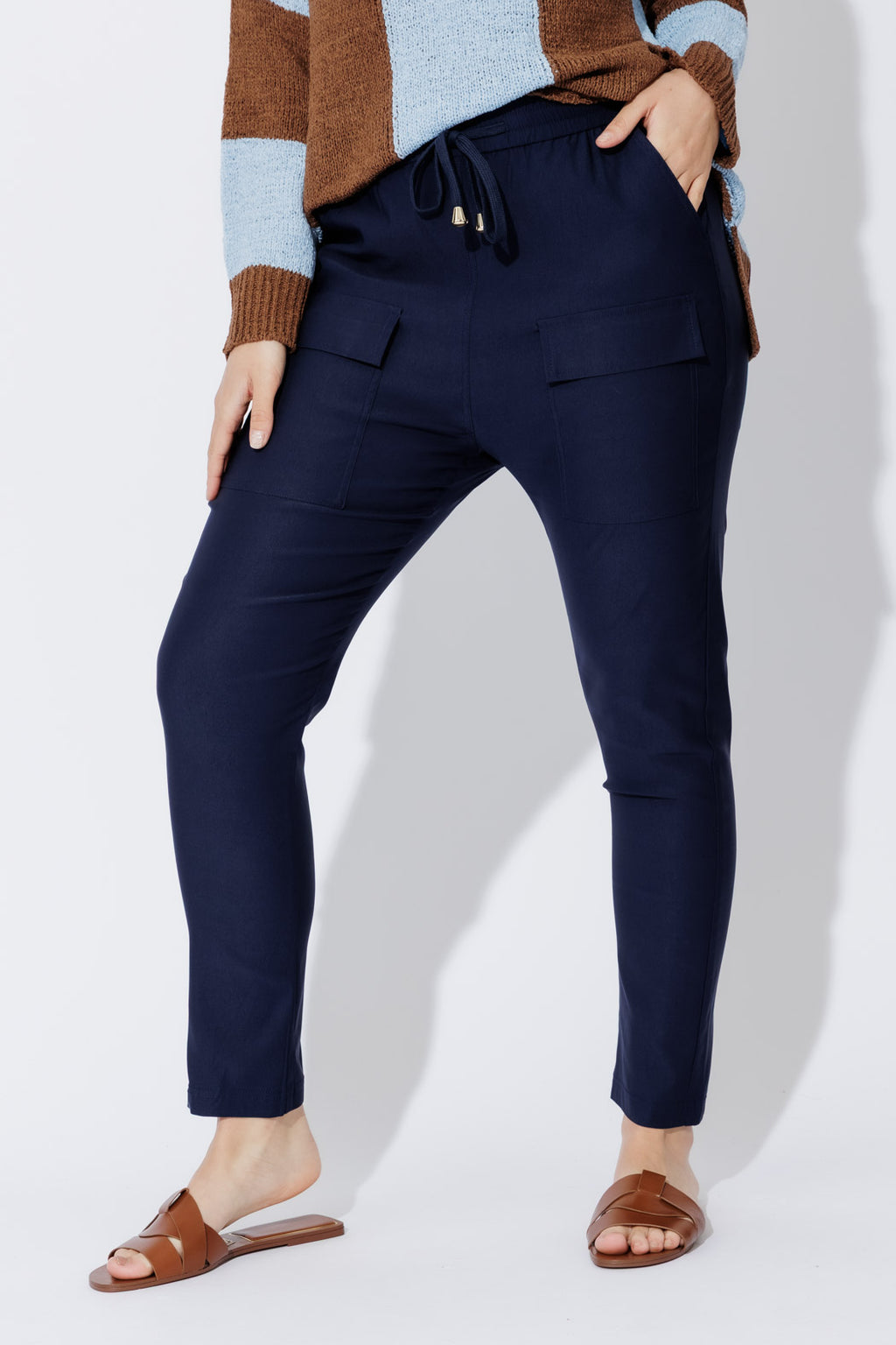 Navy Lux Sport Cargo Pant