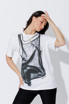 White Sheer Dress T-Shirt