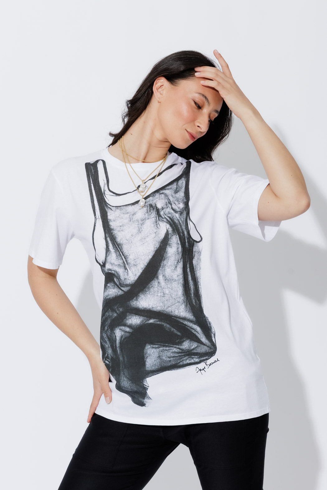 White Sheer Dress T-Shirt