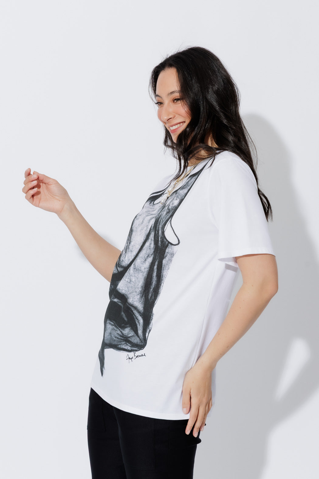 White Sheer Dress T-Shirt