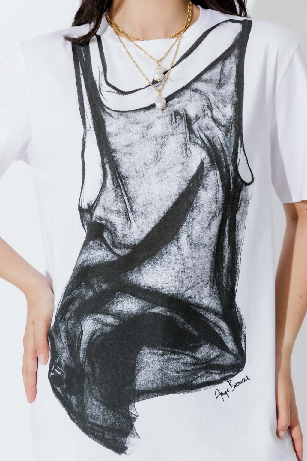 White Sheer Dress T-Shirt