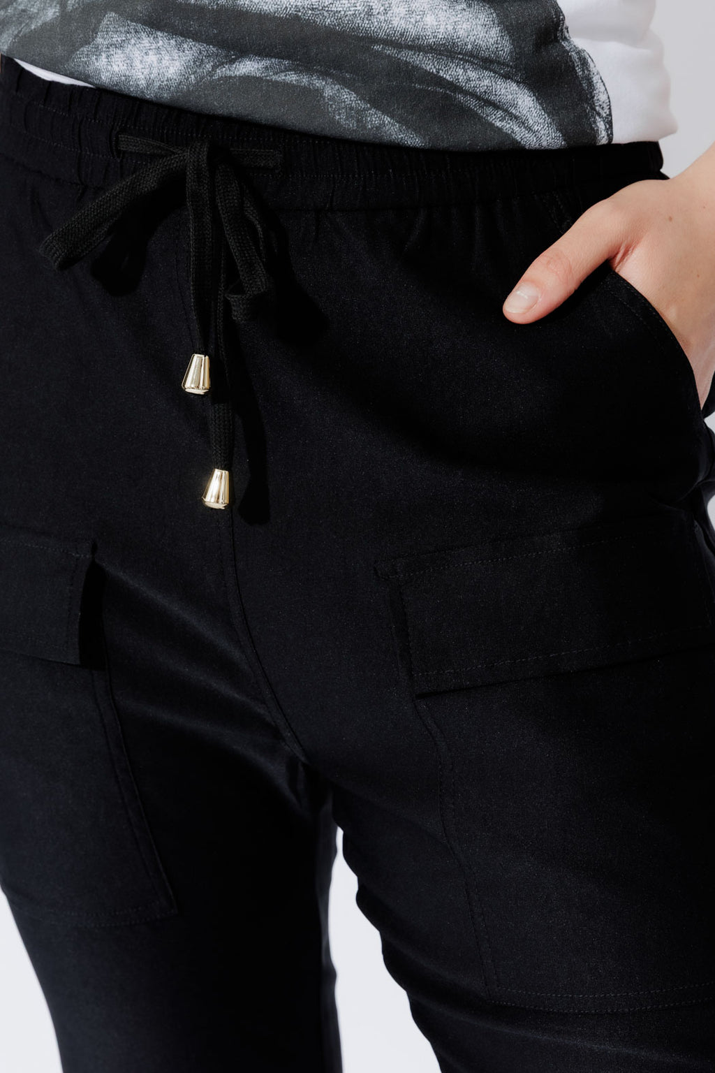 Black Lux Sport Cargo Pant