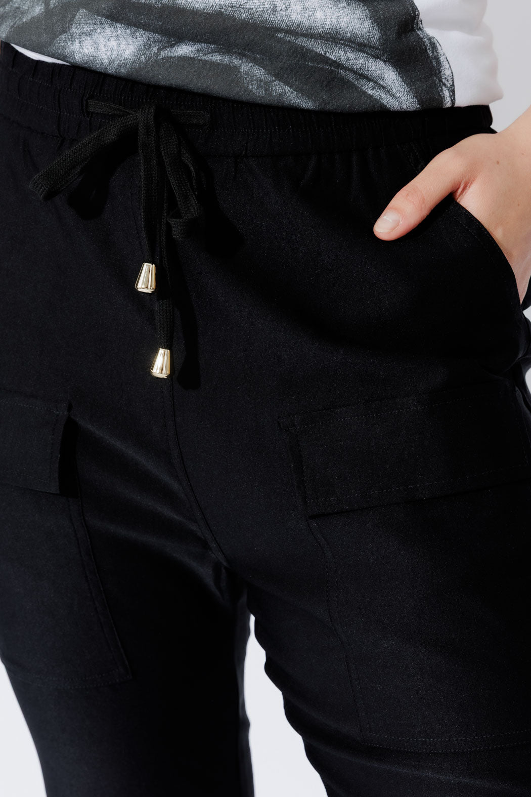 Black Lux Sport Cargo Pant