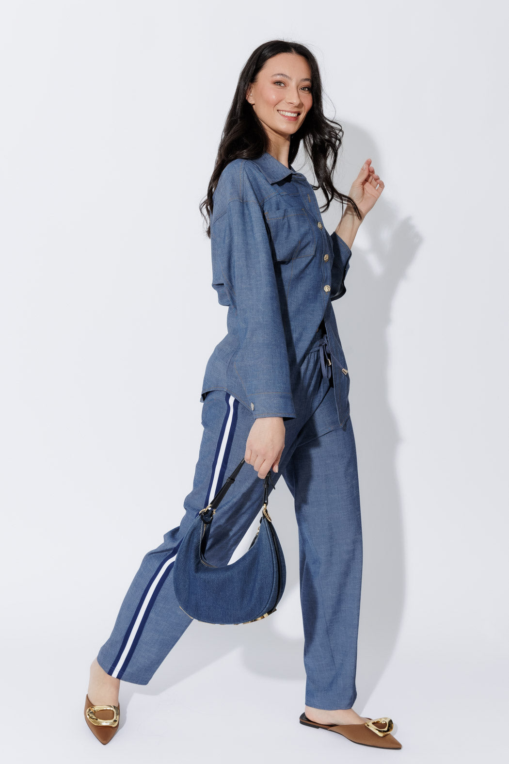 Chambray Sport Barrel Pant