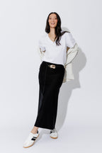 White Oversized V-Neck T-Shirt