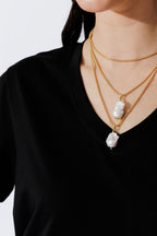 Black Oversized V-Neck T-Shirt