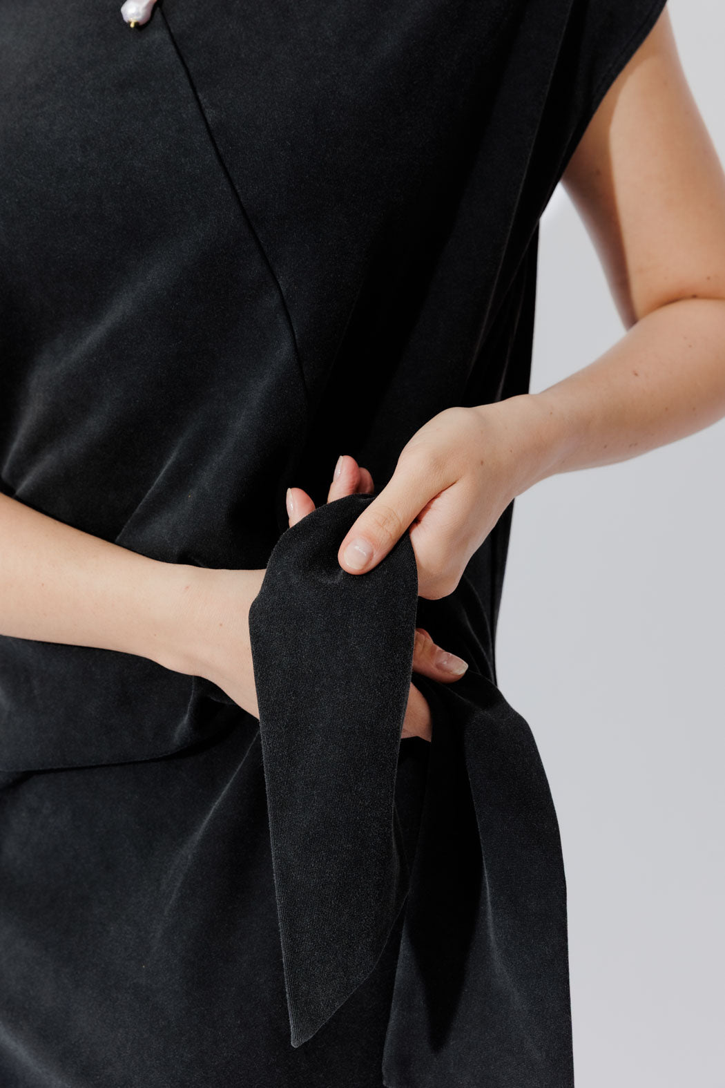 Charcoal Washed Cotton Harlow Dress