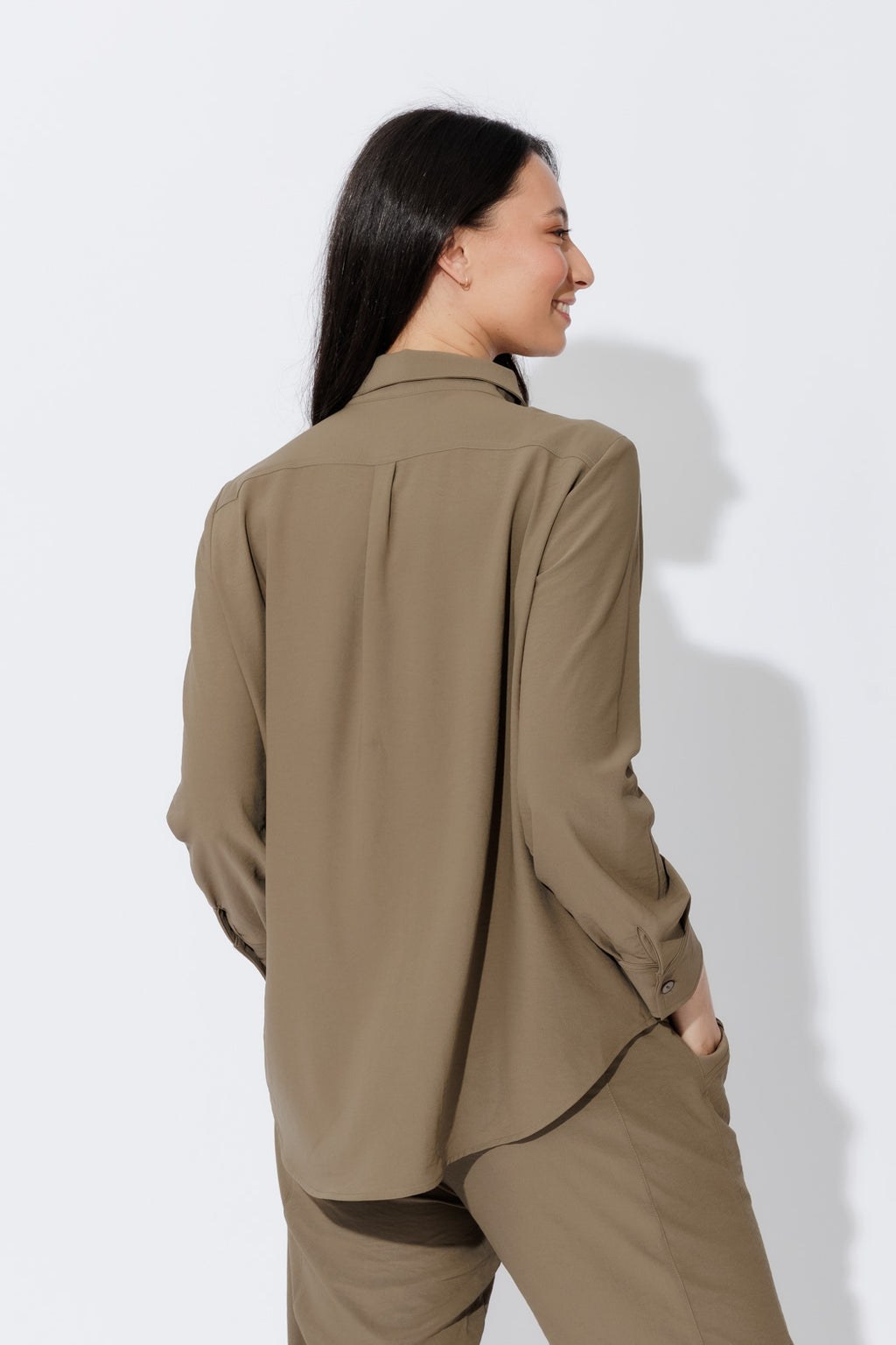 Khaki Seam Front Shirt
